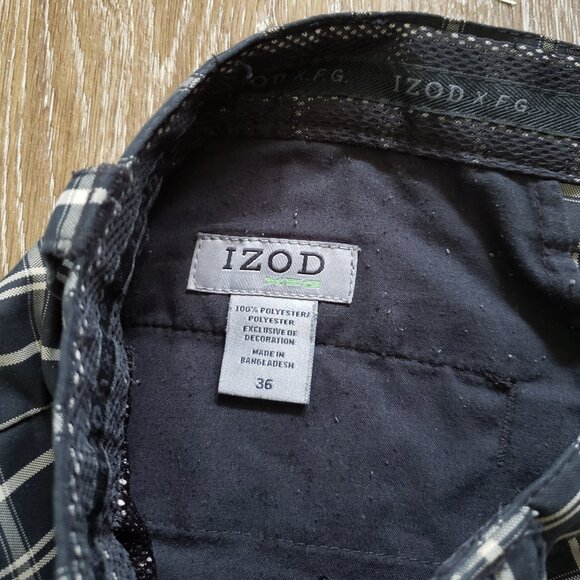 Men's IZOD XFG Golf shorts, size 36 black plaid - Picture 4 of 8